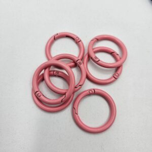 Argolla Mosqueton circular  colores Grande - Rosa