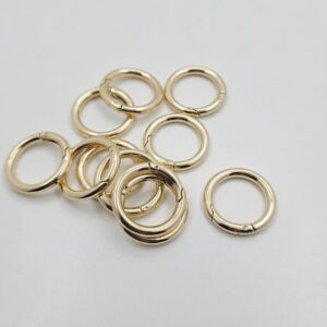 Argolla Mosqueton de metal circular Grande - Oro