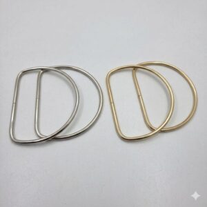 Par de asas semicírculo de metal 10cm