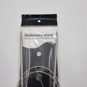 Agujas circulares de metal 80cm largo - 4mm