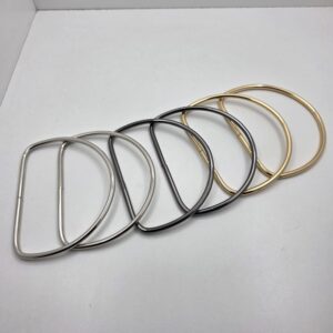 Par de asas semicírculo de metal 10cm