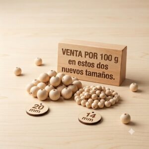 Cuentas de Madera x 100 gs.