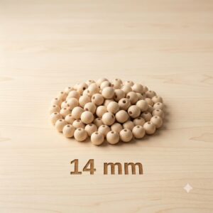 Cuentas de Madera x 100 gs. - 14mm