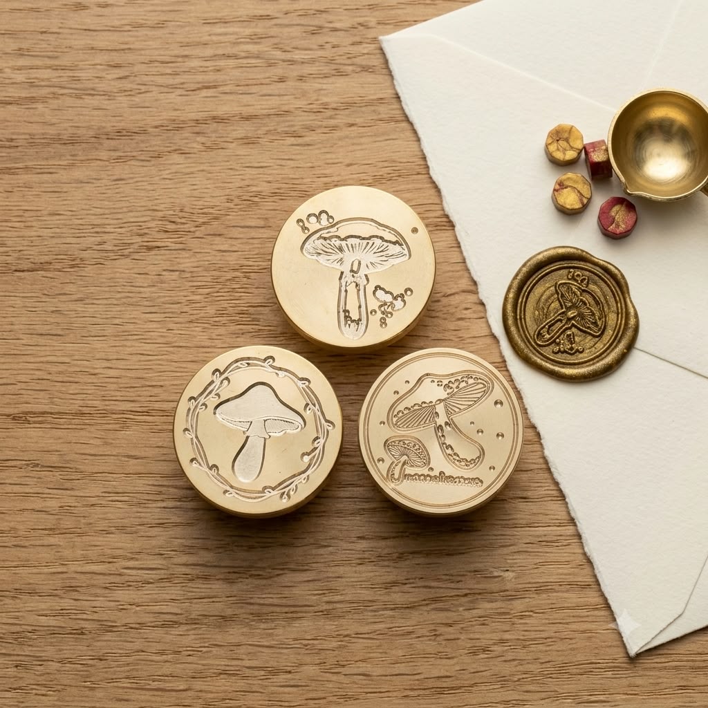 Sellos de latón 2.5cm Hongos