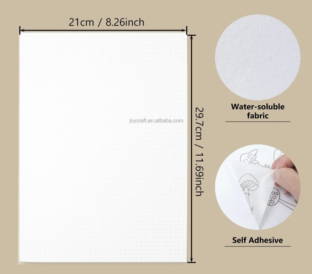 10 unidades Papel / Entretela hidrosoluble para imprimir tus diseños - Imagen 3