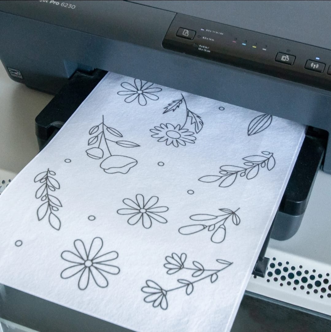 10 unidades Papel / Entretela hidrosoluble para imprimir tus diseños - Imagen 5